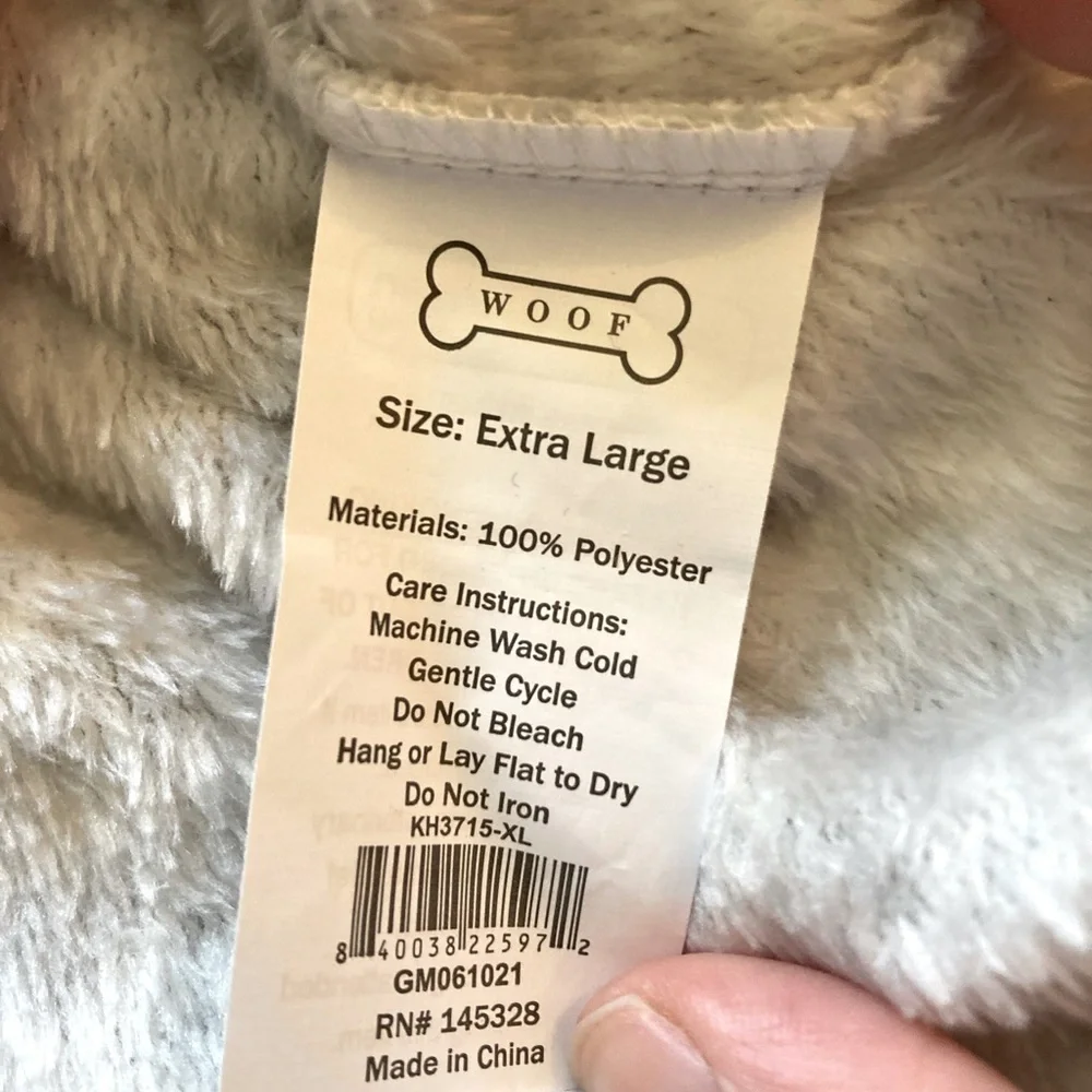 Fleece Dog Pajamas Holiday Winter Snowflake‎ Christmas Cozy Soft XL